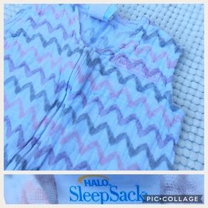 VGUC Muslin Chevron Print SleepSack by Halo
